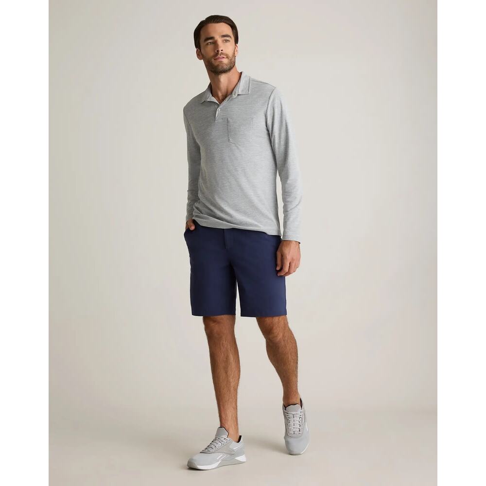 Quince Golf Shorts Coolmax Organic Cotton Chino 9” Mens Size 36 Blue Performance